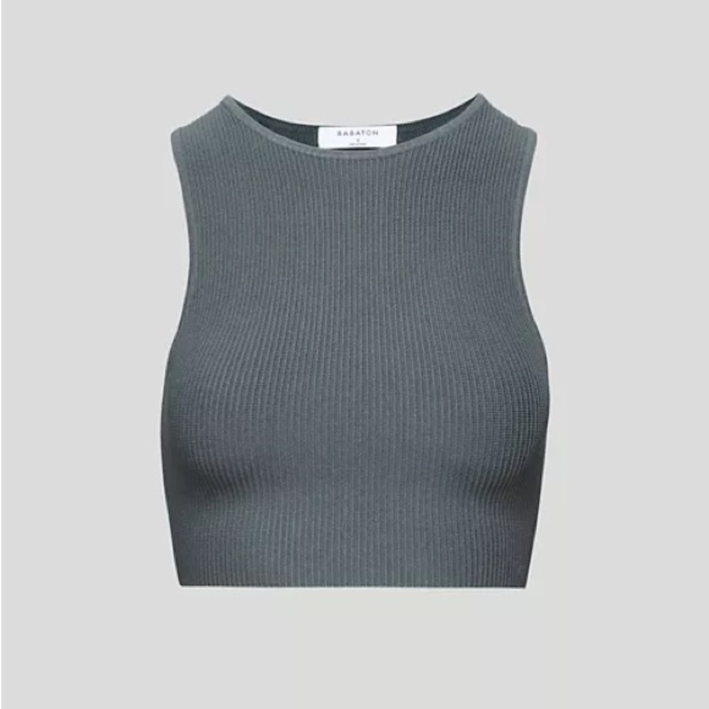 ARITZIA NWOT Sculpt Knit Racer Cropped Tank - XS